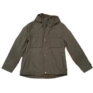 Andrew Marc Jacket Coat Full Zip Up Gray Men's Size S Collared Outerwear